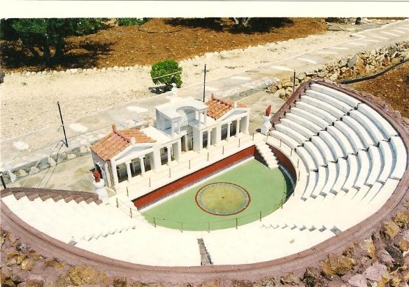 Ancent theater of Milos island. Big Miniature by Benetos Skiadas.